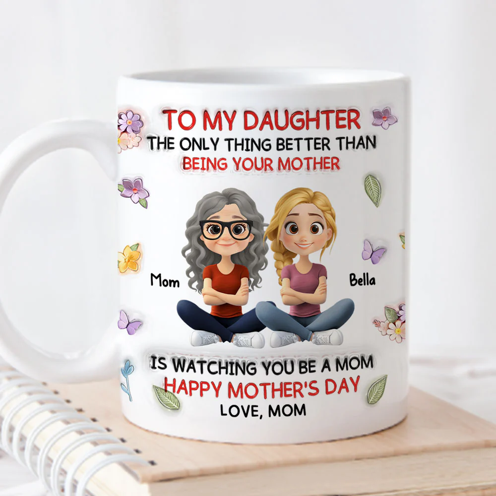 Mom Always Watches Over You - Personalized Custom 3D Inflated Effect Mug - Image 2