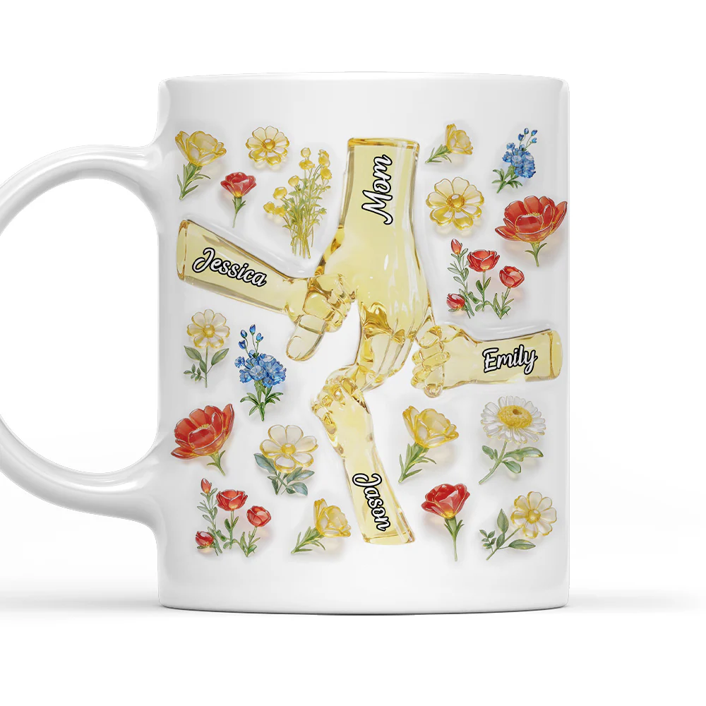 Mom And Children - Personalized Custom 3D Inflated Effect Mug