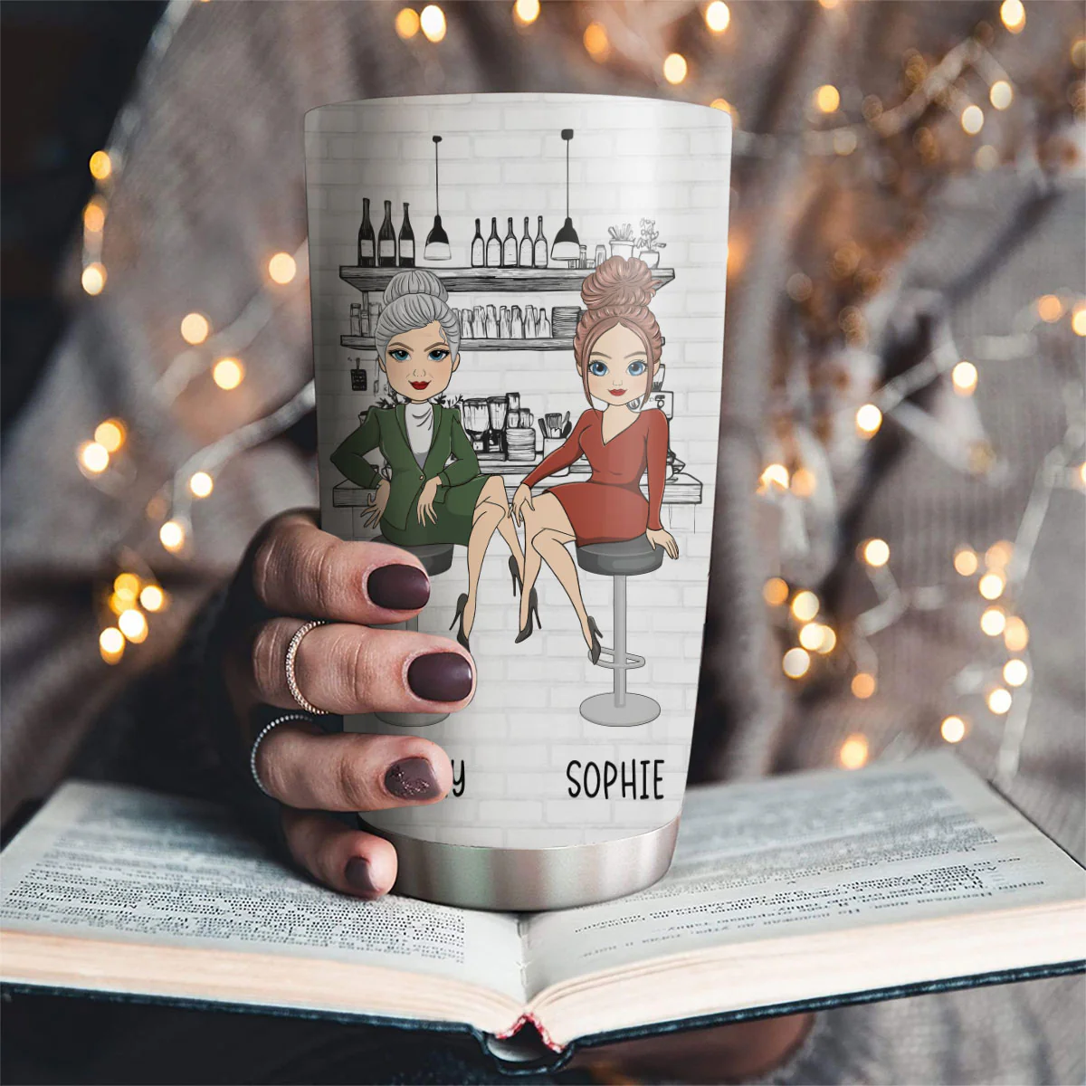 Mom And Daughter Friendship - Personalized Custom Tumbler - Image 2