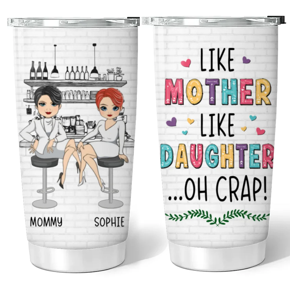 Mom And Daughter Friendship - Personalized Custom Tumbler - Image 5
