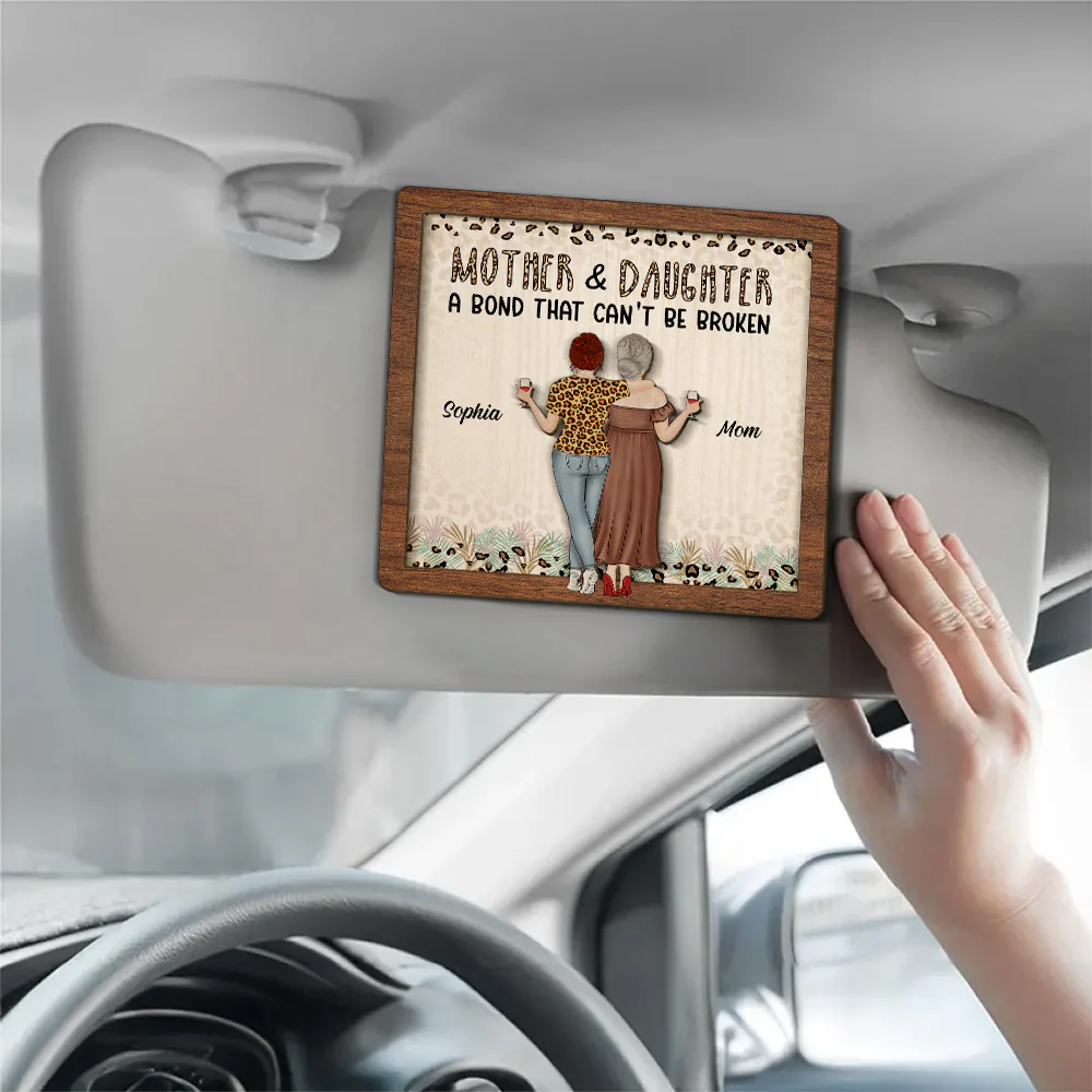 Mom And Daughter - Personalized Custom Car Visor Clip - Image 2