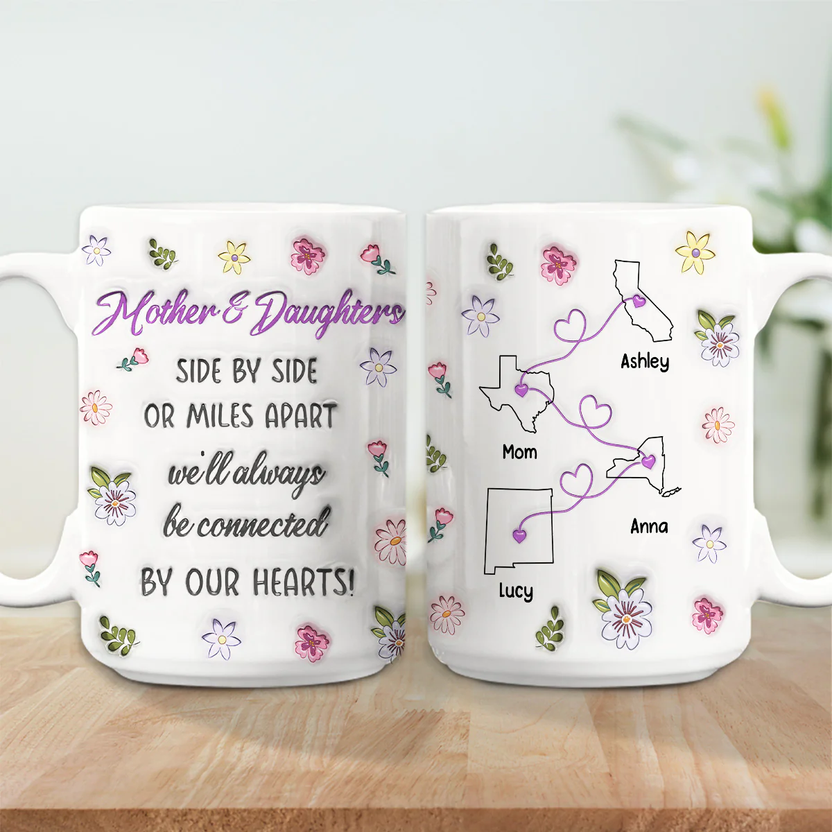 Mom And Daughter Unbreakable Bond - Personalized Custom 3D Inflated Effect Mug - Image 9