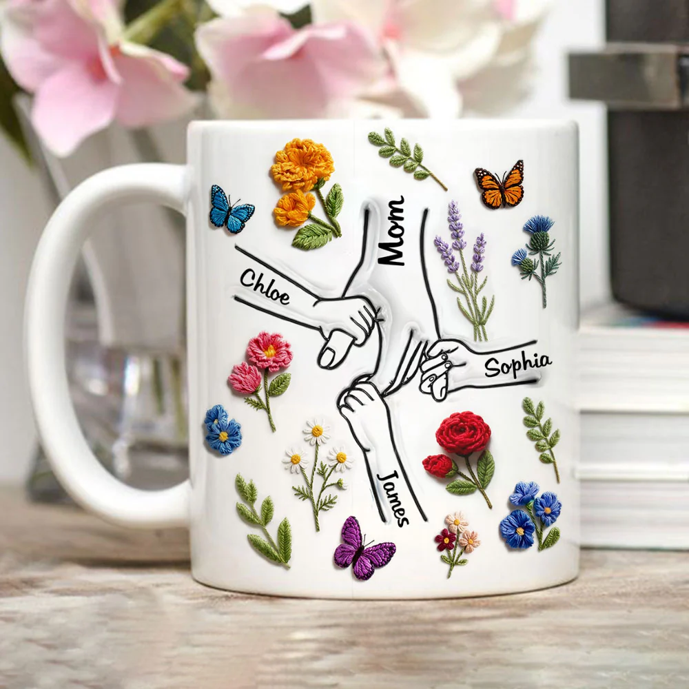 Mom And Her Love - Personalized Custom 3D Inflated Effect Mug - Image 2