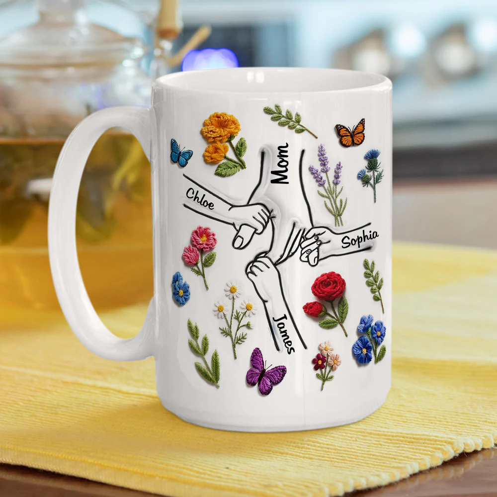 Mom And Her Love - Personalized Custom 3D Inflated Effect Mug - Image 5