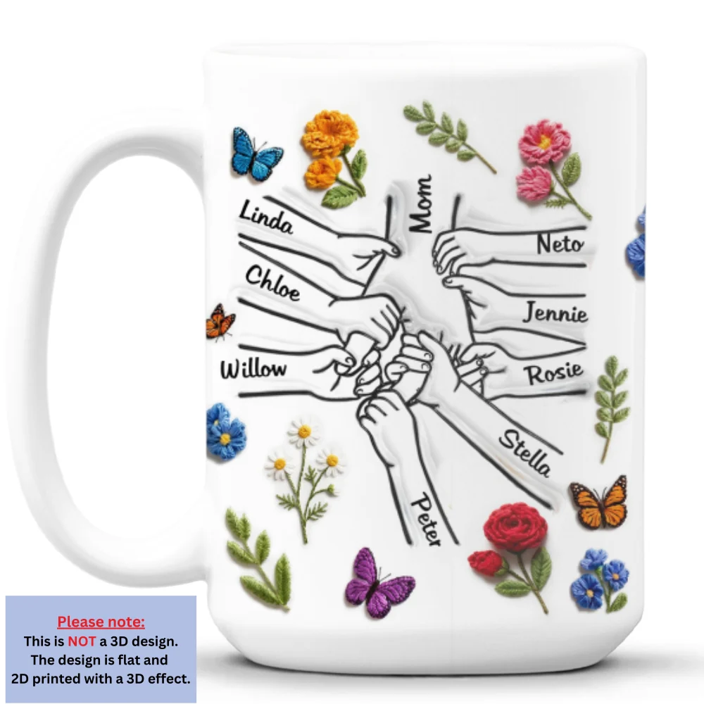 Mom And Her Love - Personalized Custom 3D Inflated Effect Mug - Image 8