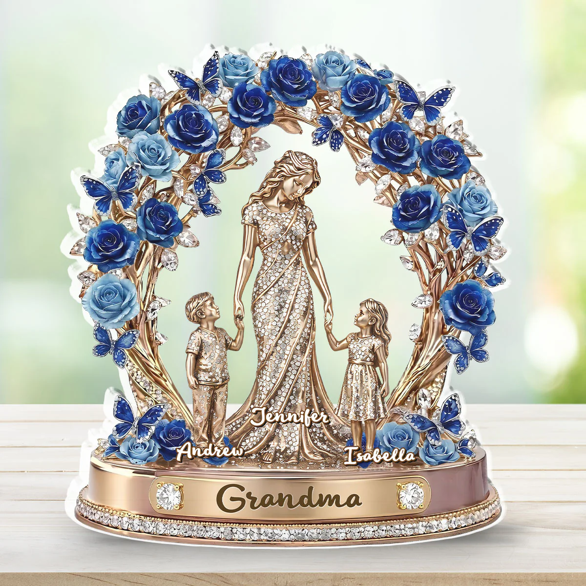 Mom Grandma Love Kids Grandkids - Personalized Custom Acrylic Plaque - Image 4