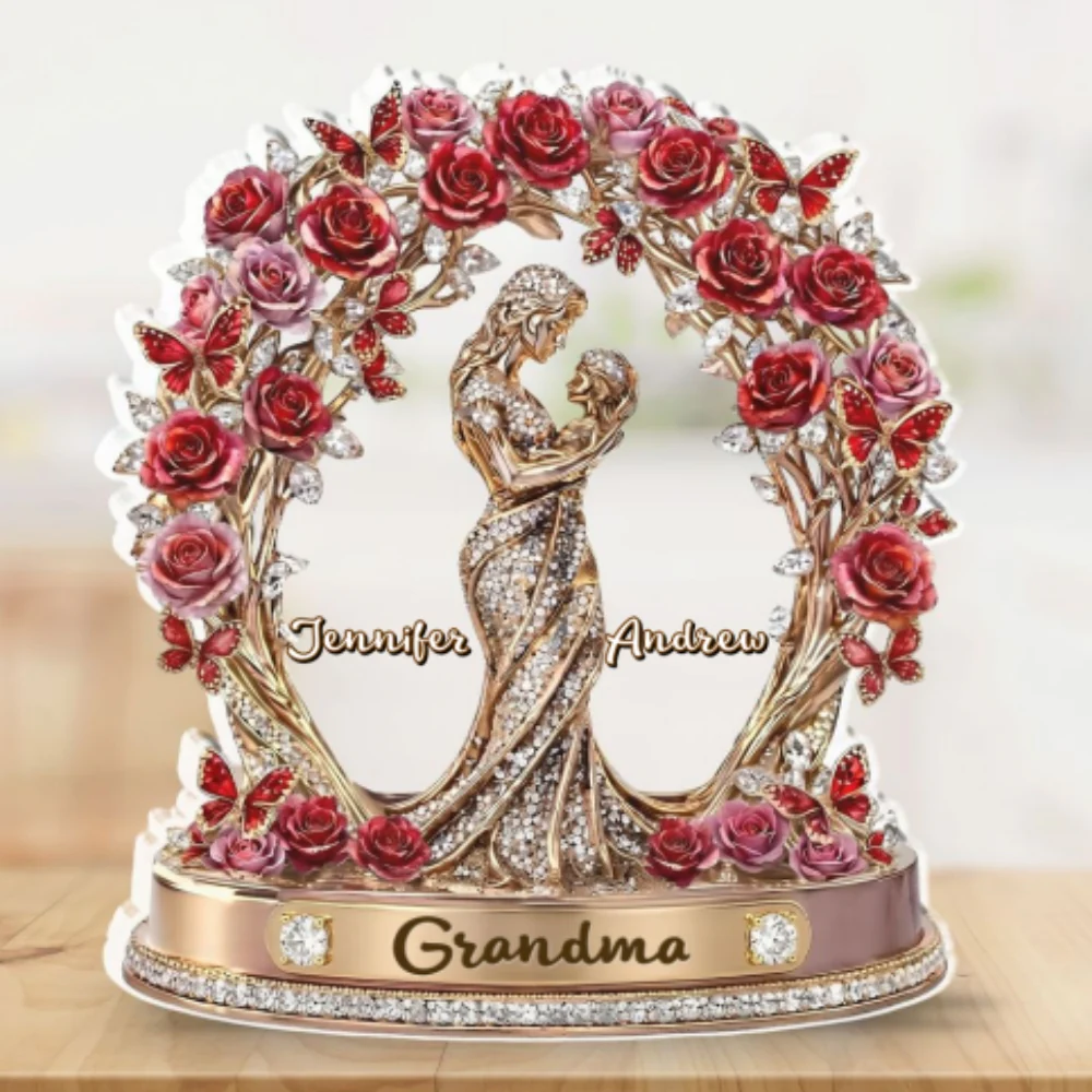 Mom Grandma Love Kids Grandkids - Personalized Custom Acrylic Plaque - Image 6