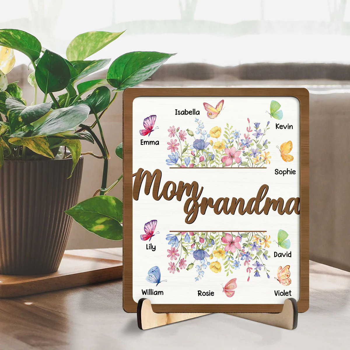 Mom Grandma - Personalized Custom Wooden Plaque - Image 3