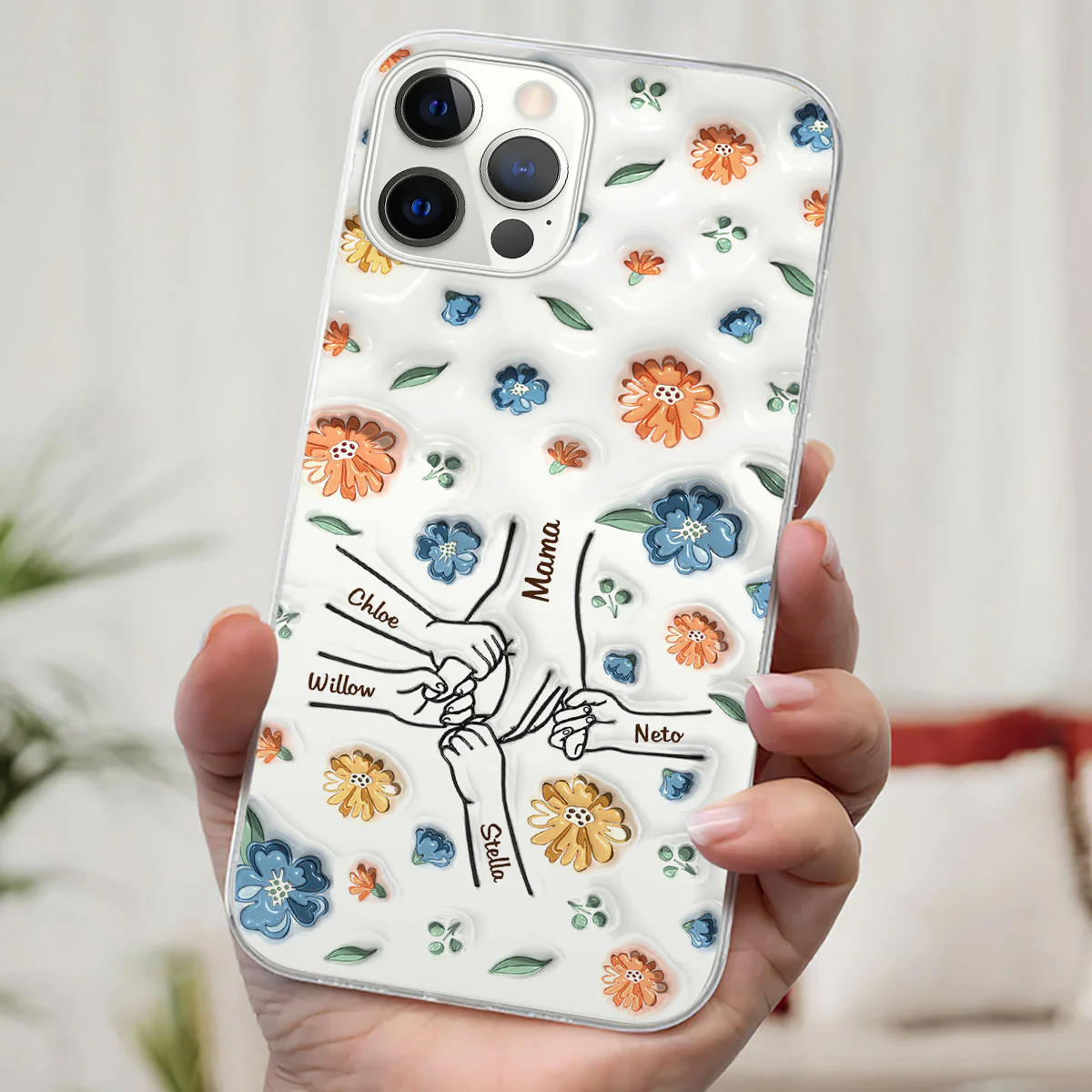 Mom Hold My Heart - Personalized Custom 3D Inflated Effect Phone Case - Image 5