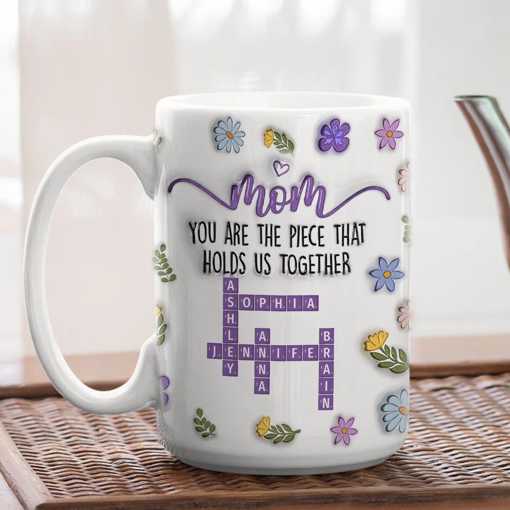 Mom Holds Us Together - Personalized Custom 3D Inflated Effect Mug - Image 5