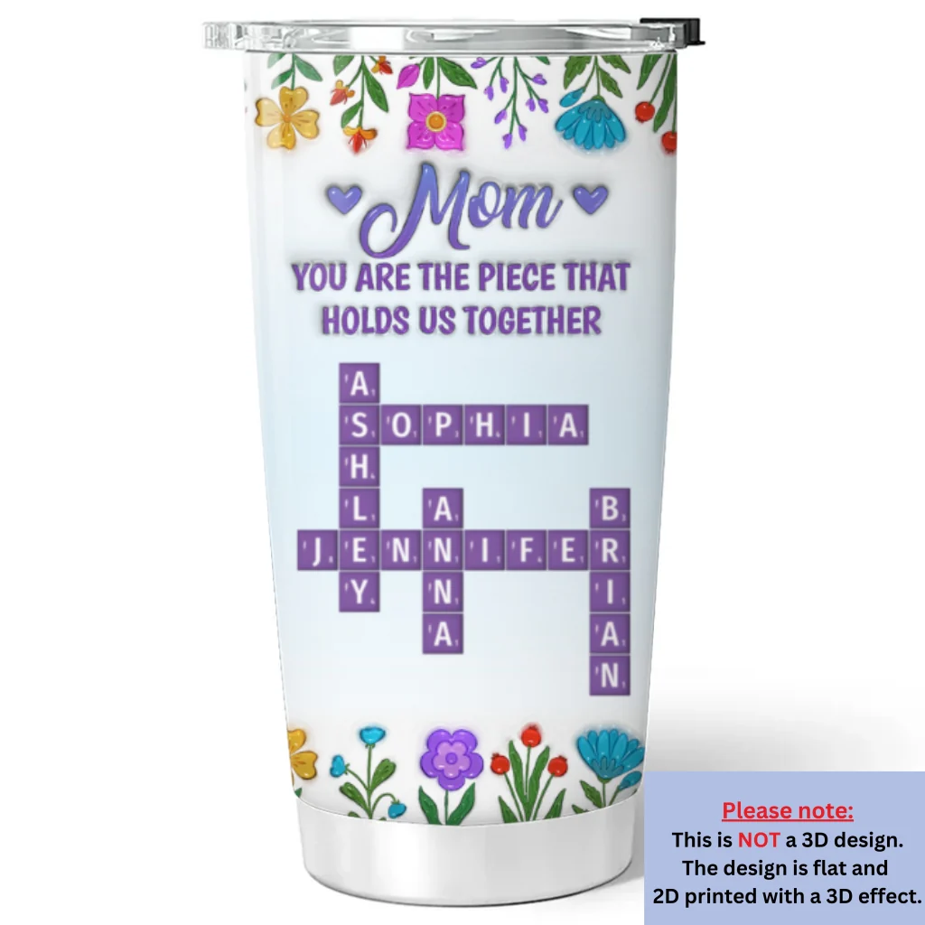 Mom Holds Us Together - Personalized Custom 3D Inflated Effect Tumbler - Image 6