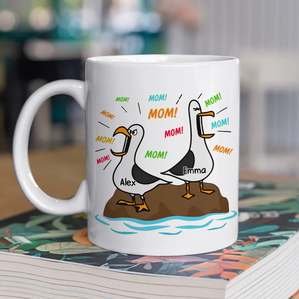 Mom Mom Mom Mom - Personalized Custom Coffee Mug - Image 2