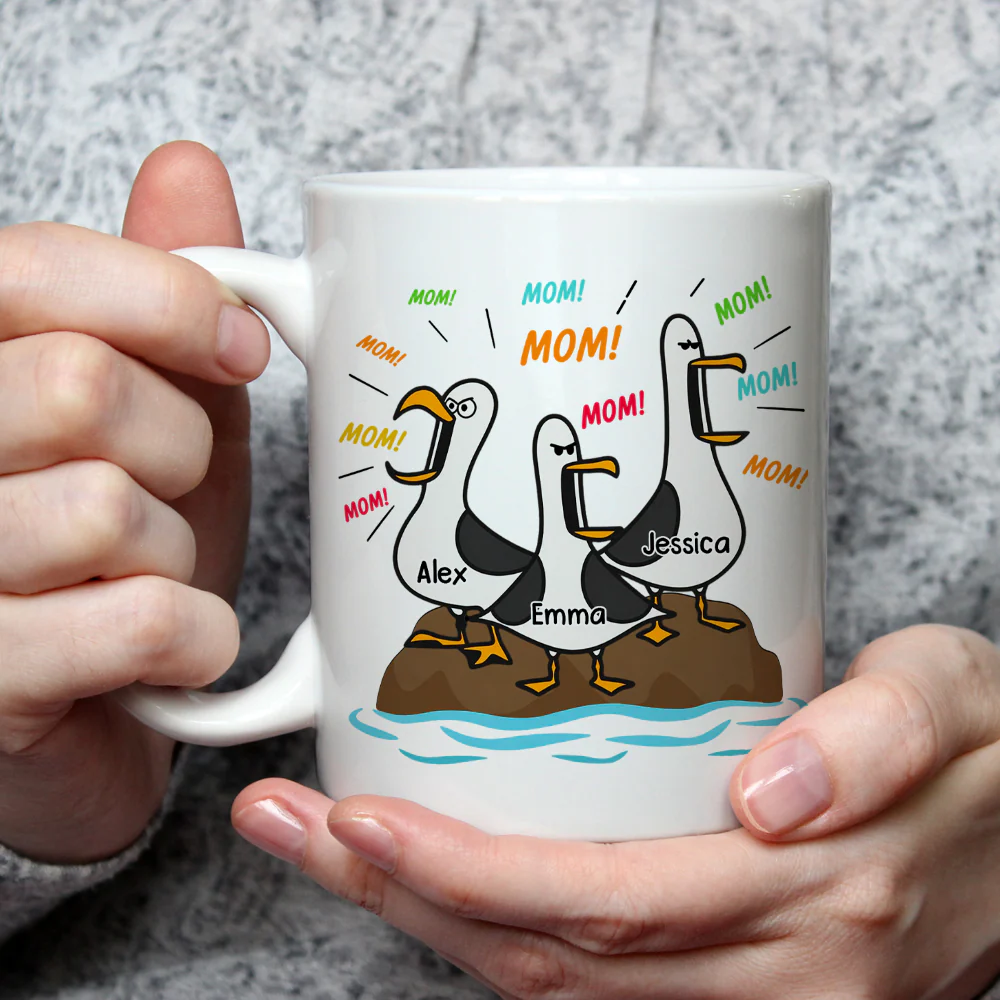 Mom Mom Mom Mom - Personalized Custom Coffee Mug - Image 4