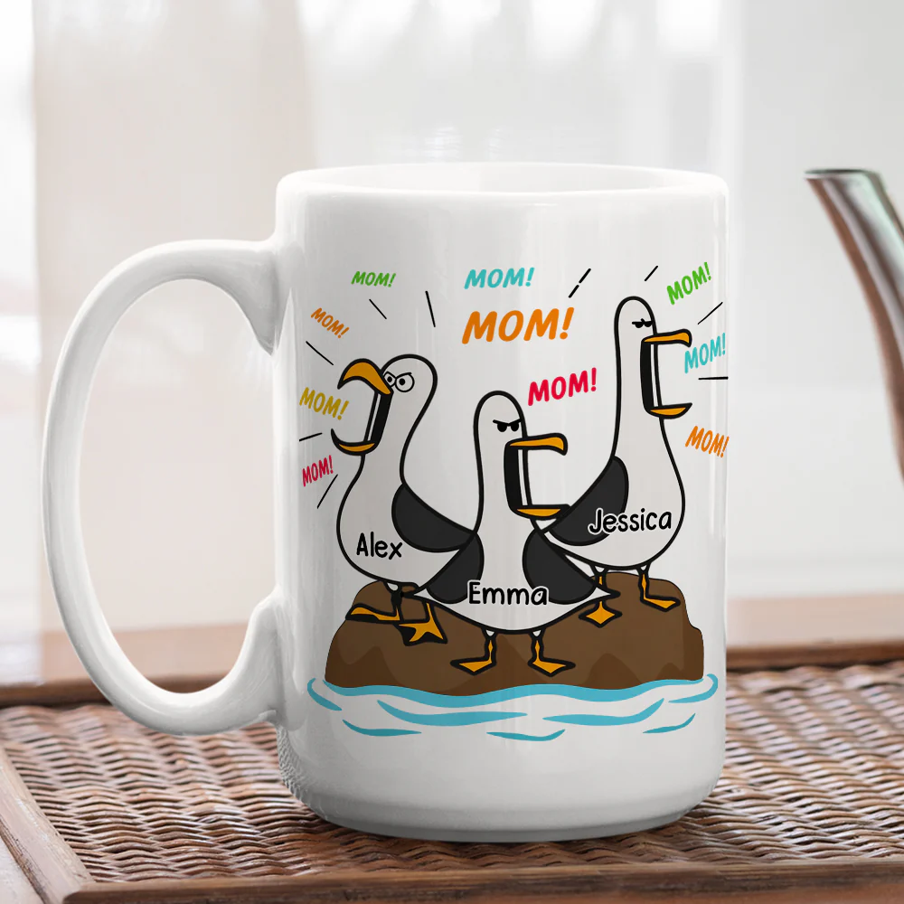Mom Mom Mom Mom - Personalized Custom Coffee Mug - Image 5