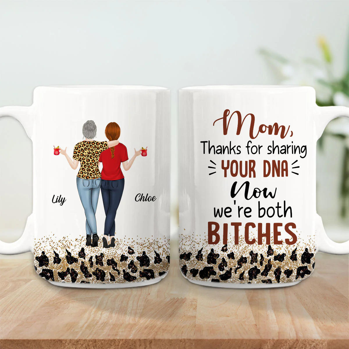 Mom Thanks For Sharing Your DNA - Personalized Custom Coffee Mug - Image 5