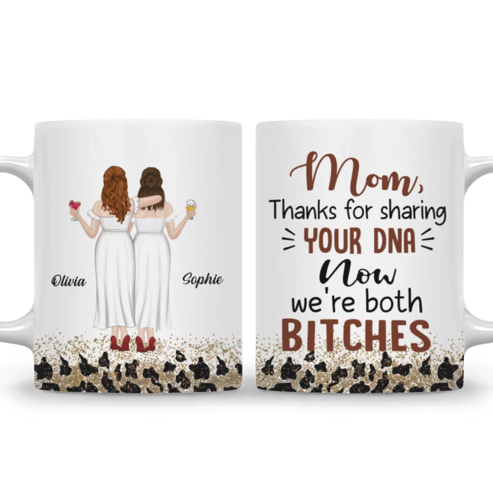 Mom Thanks For Sharing Your DNA - Personalized Custom Coffee Mug - Image 7