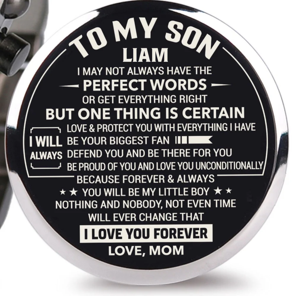 Mom To Son Biggest Fan - Personalized Engraved Wooden Watches GQ026 - Image 9