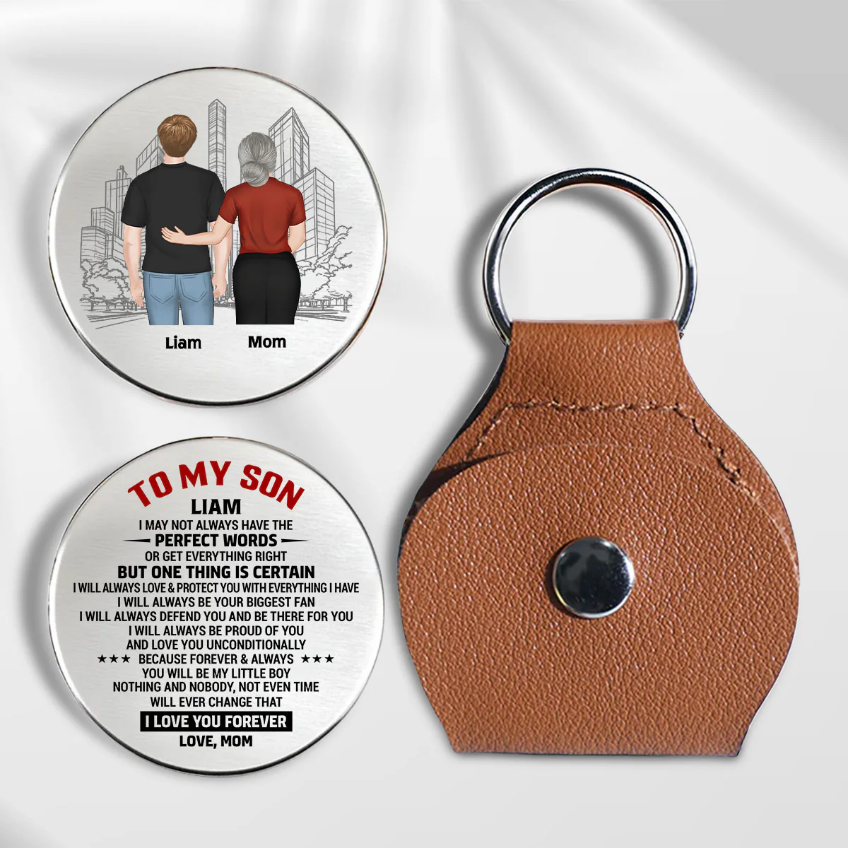 Mom To Son I Will Always - Personalized Custom Pocket Hug
