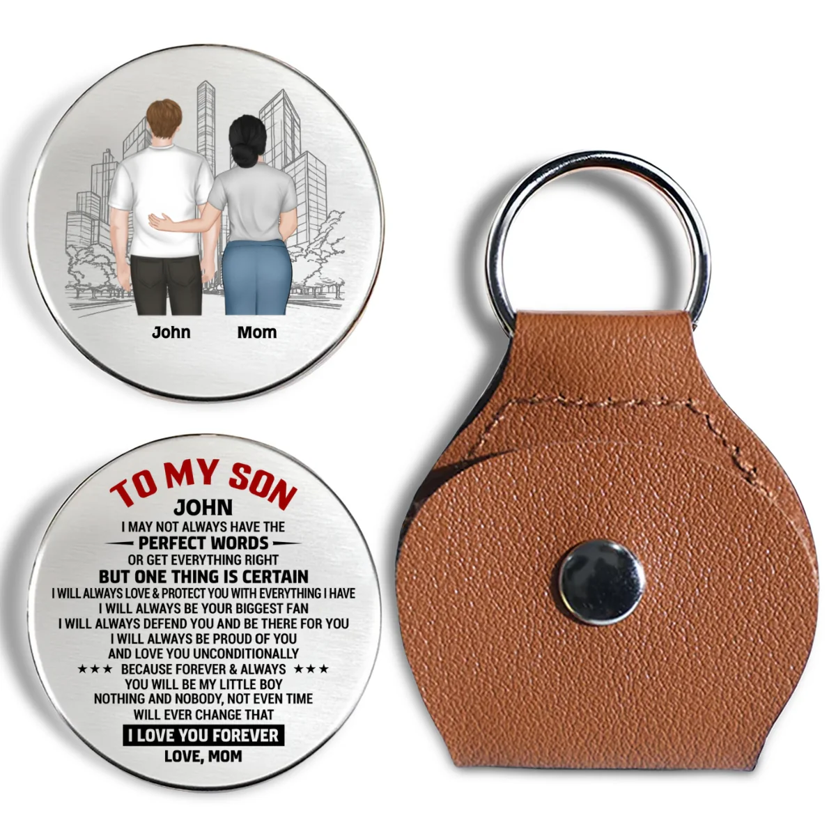Mom To Son I Will Always - Personalized Custom Pocket Hug - Image 6