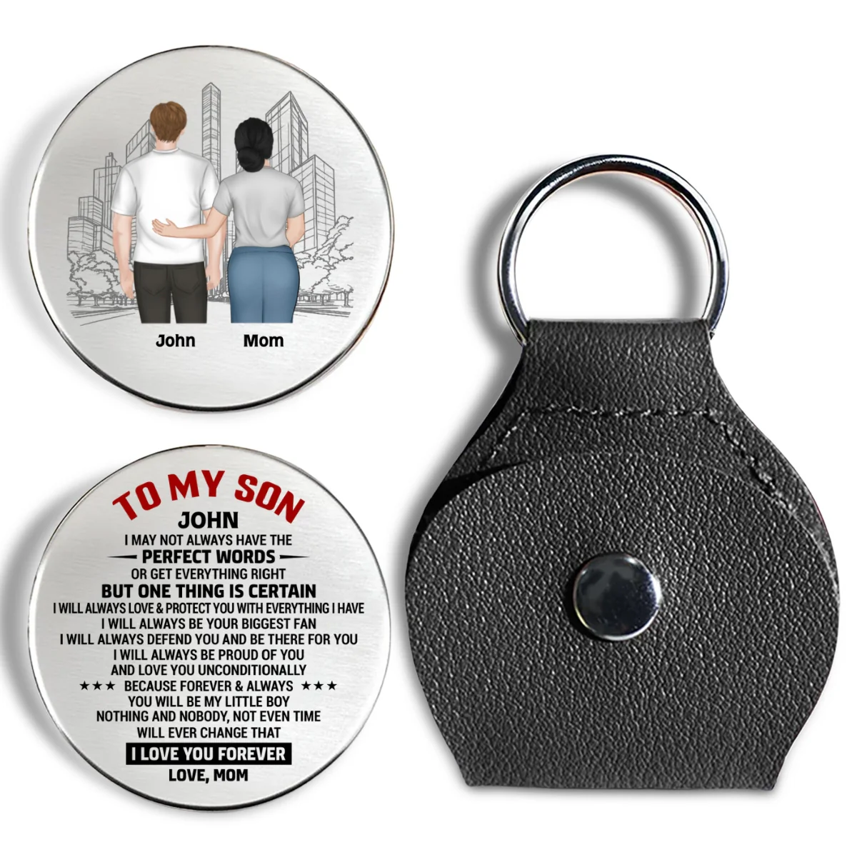 Mom To Son I Will Always - Personalized Custom Pocket Hug - Image 7