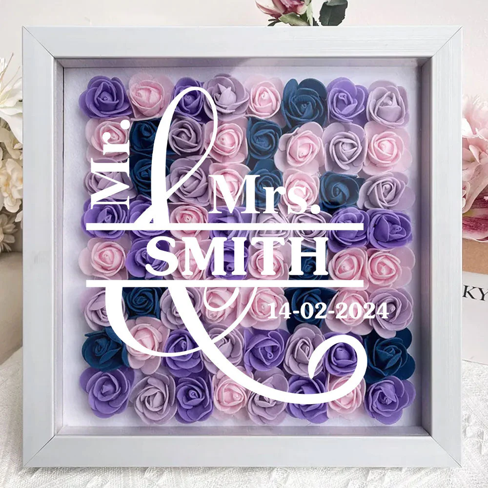 God Knew My Heart Needed You - Personalized Custom Flower Shadow Box - Image 2