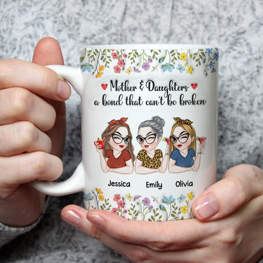 Mom You Are Loved Every Day - Personalized Custom 3D Inflated Effect Mug - Image 4