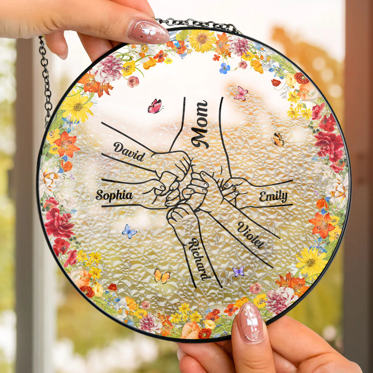 Mom You Are My Everything - Personalized Custom Window Hanging Suncatcher - Image 4