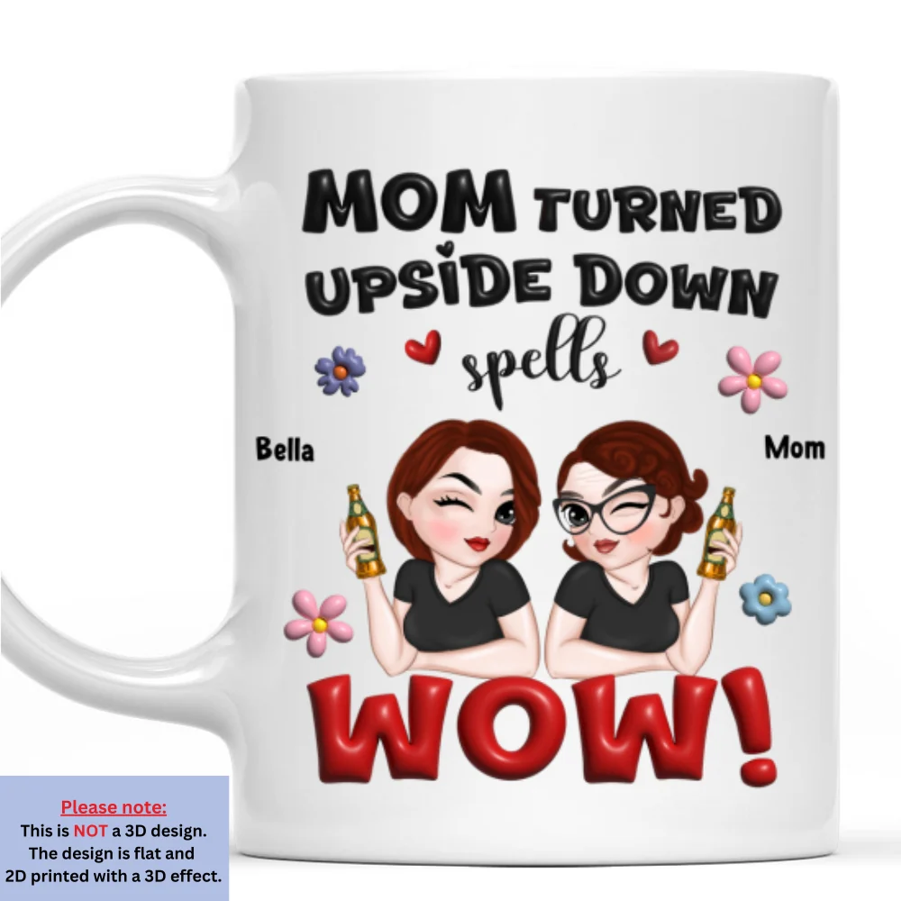 Mom You Are Truly Wow - Personalized Custom 3D Inflated Effect Mug - Image 7