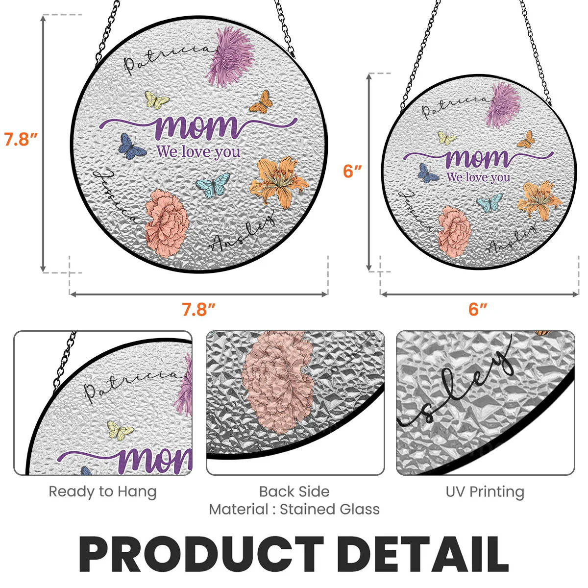 Mom You Brighten My Life - Personalized Custom Window Hanging Suncatcher - Image 5
