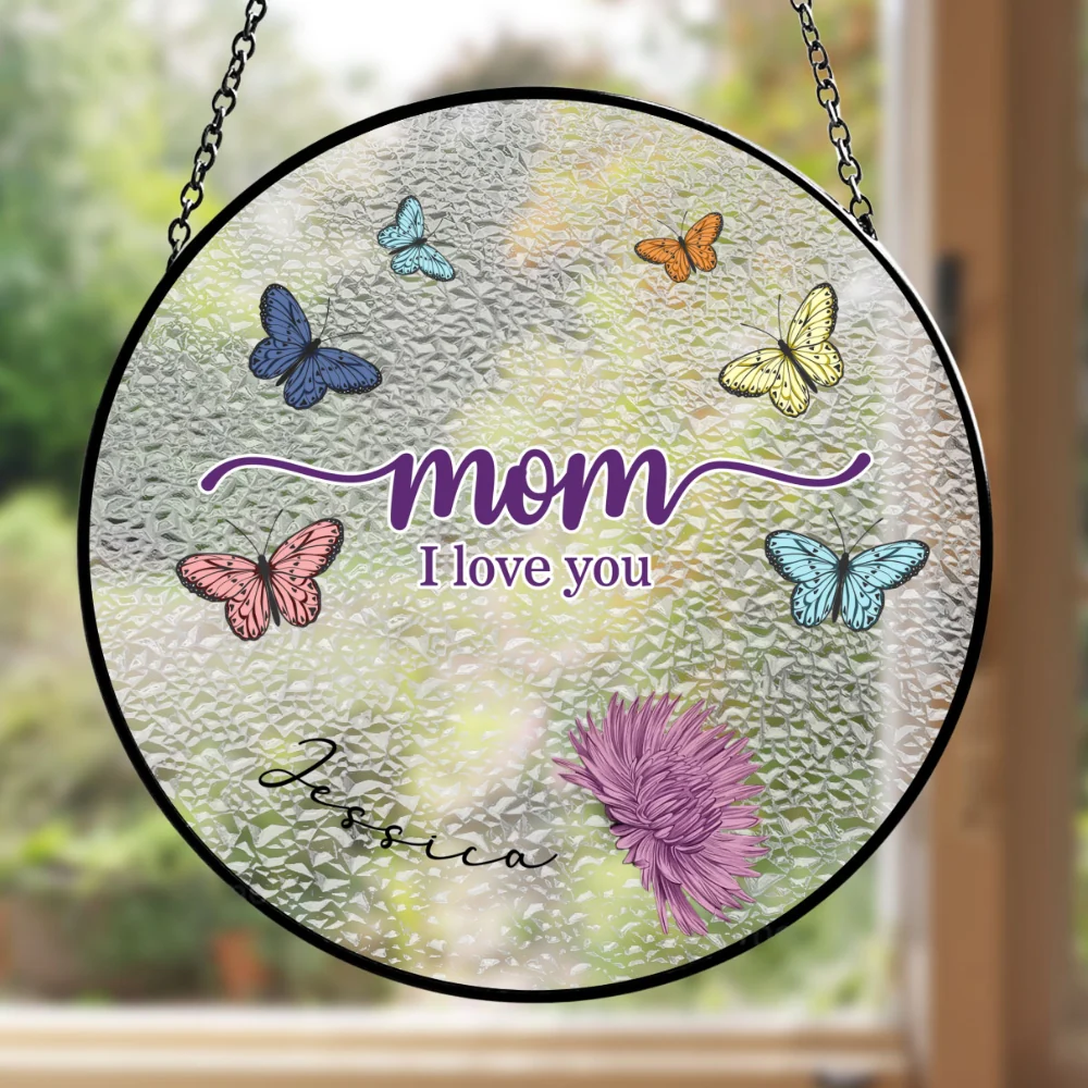 Mom You Brighten My Life - Personalized Custom Window Hanging Suncatcher - Image 6