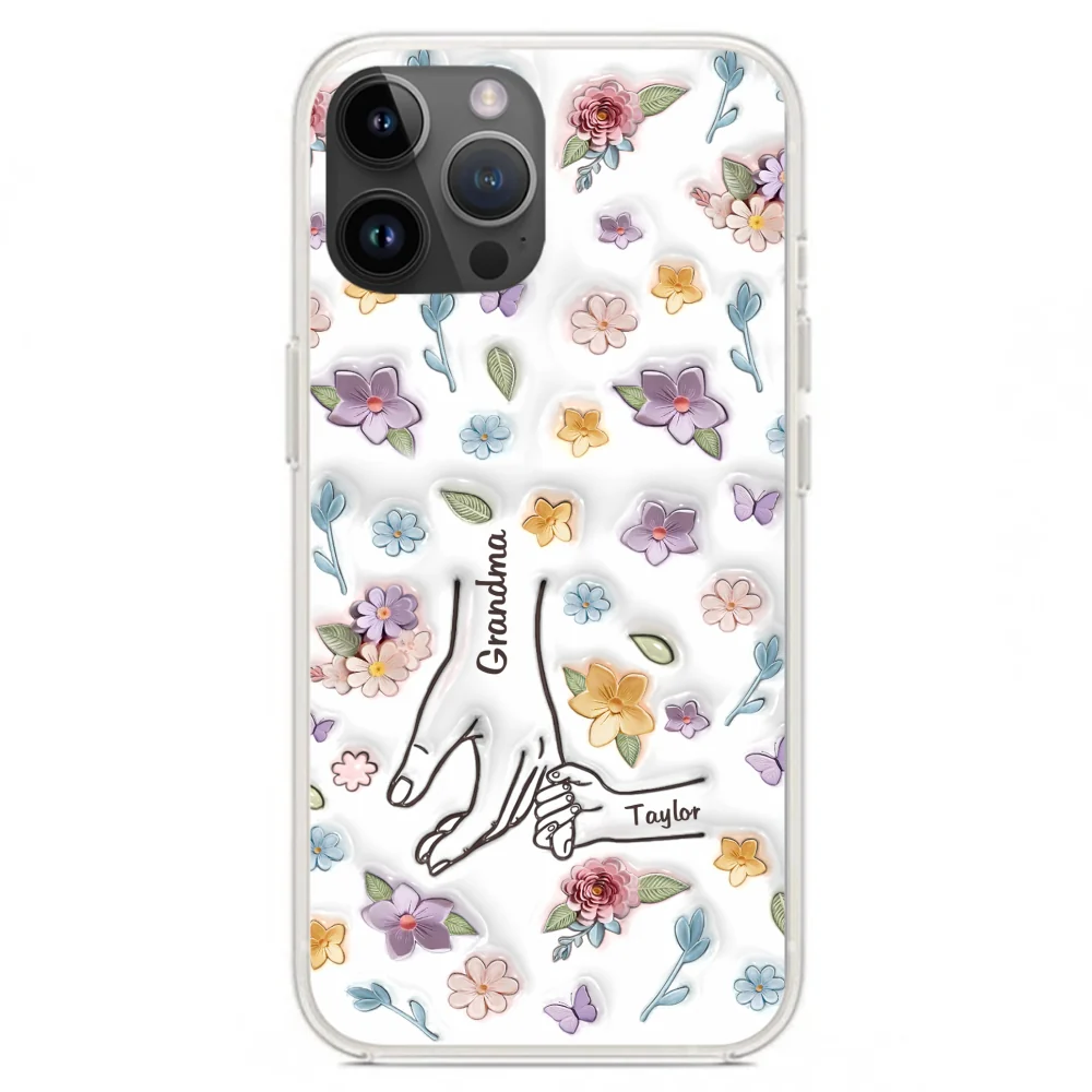 Mom You Hold My Hand Also My Heart - Personalized Custom 3D Inflated Effect Phone Case - Image 19