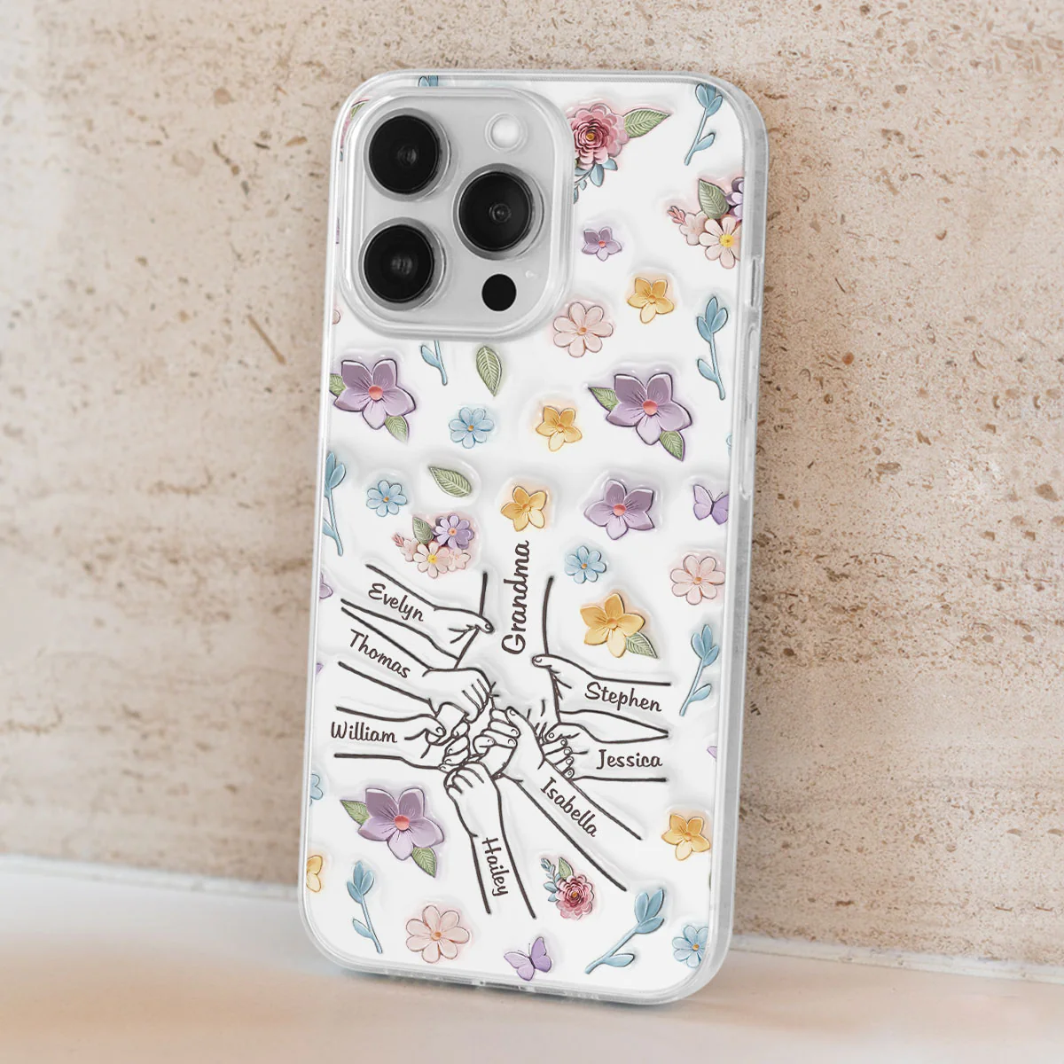 Mom You Hold My Hand Also My Heart - Personalized Custom 3D Inflated Effect Phone Case - Image 5