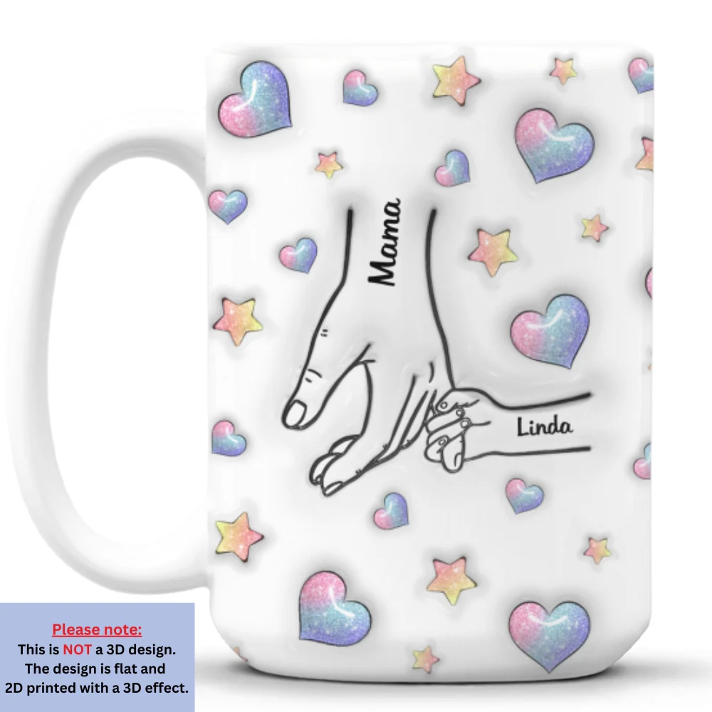 Mom You Hold Our Hearts - Personalized Custom 3D Inflated Effect Mug - Image 10
