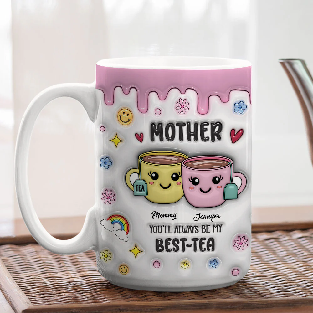 Mom You Will Always My Bestie - Personalized Custom 3D Inflated Effect Mug - Image 6