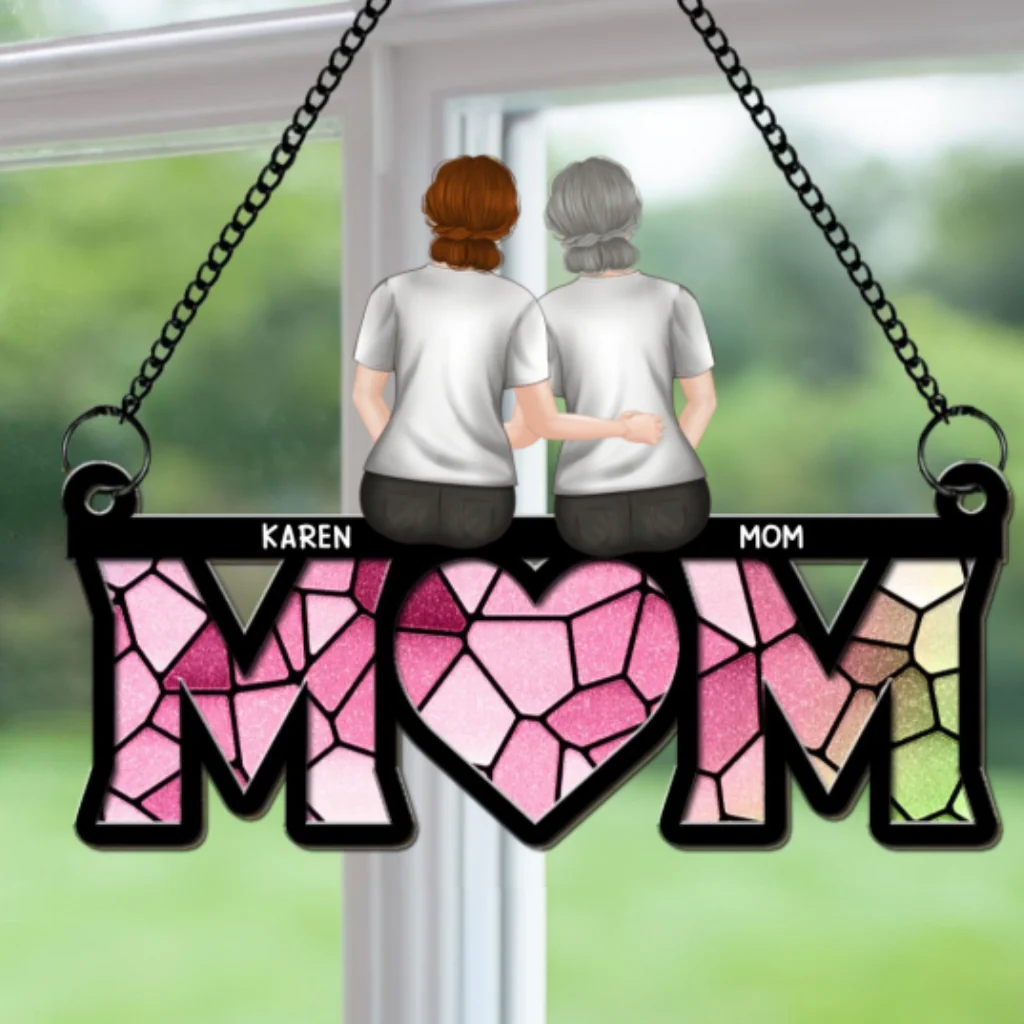 Mommy And Daughter - Personalized Custom Suncatcher - Image 6