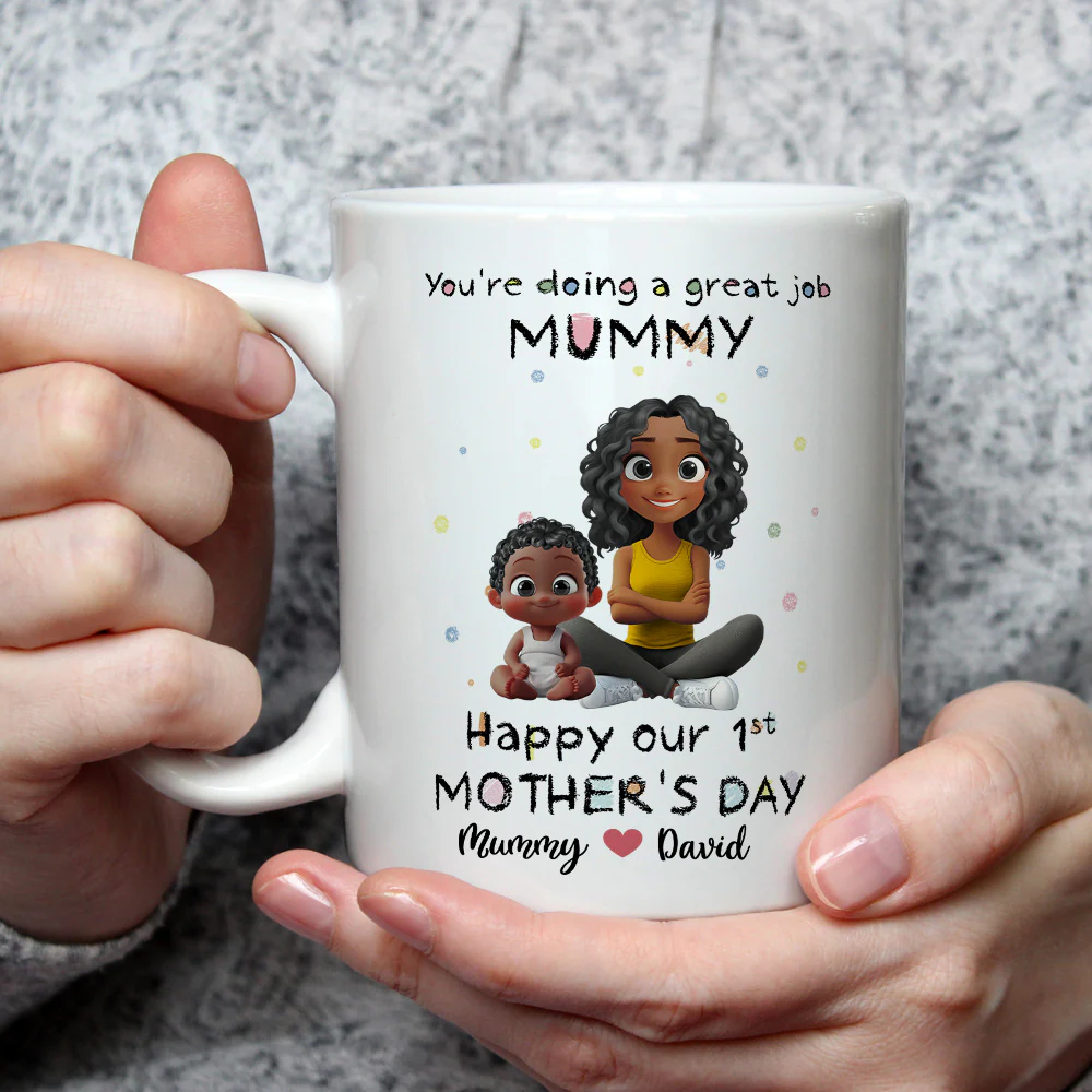 Mommy And Kid - Personalized Custom Coffee Mug - Image 6