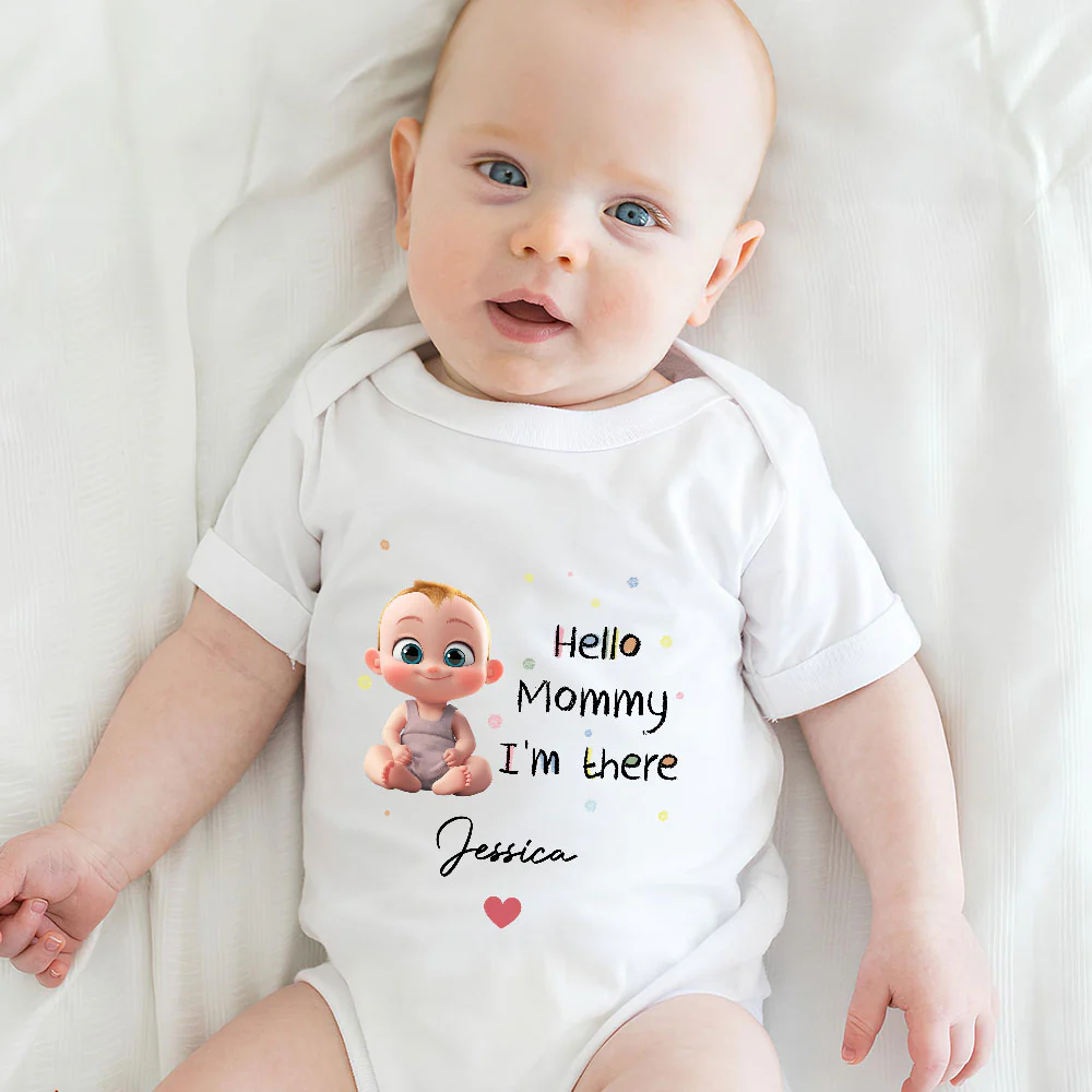 Mommy I Am There - Personalized Custom Baby Onesie - Image 4