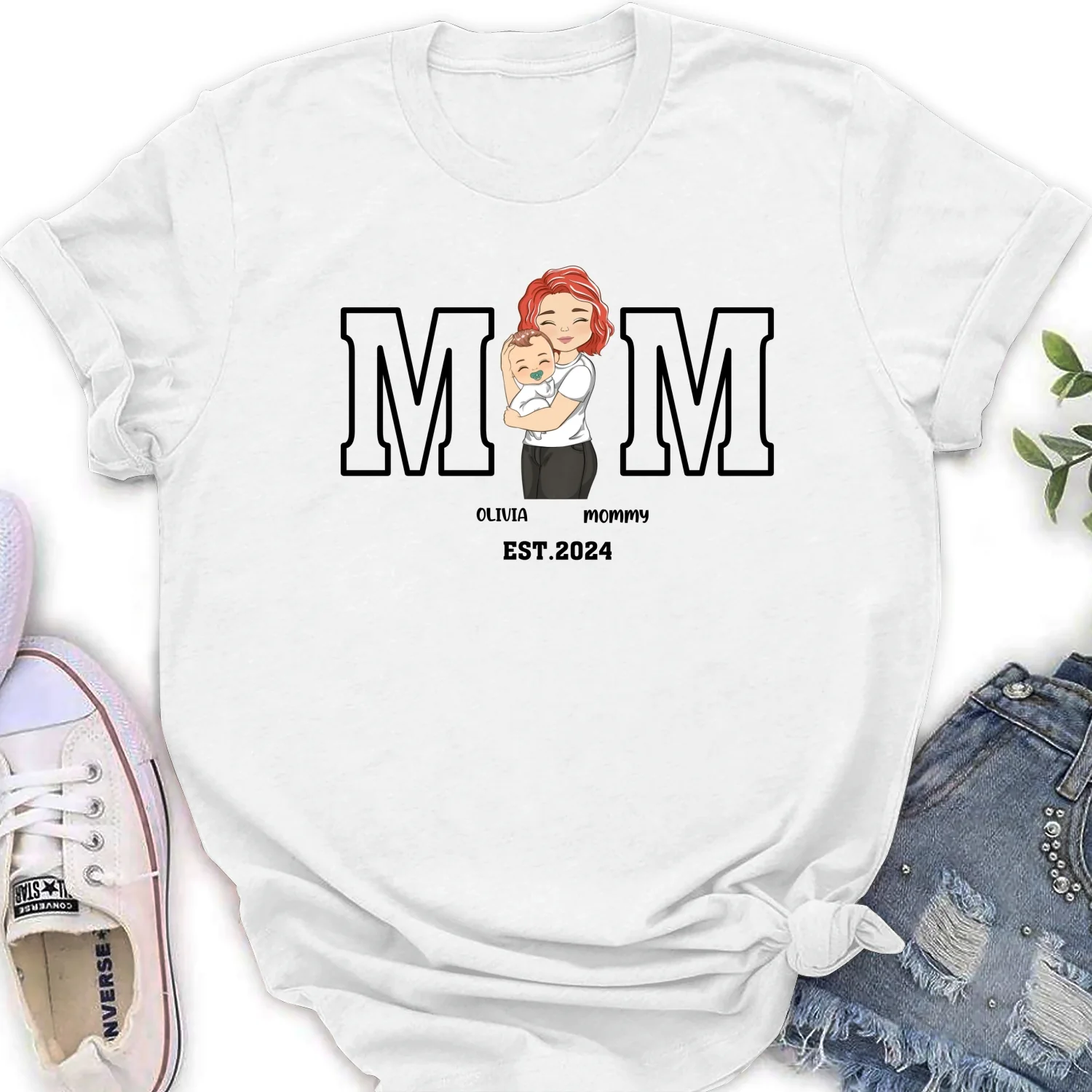 Mommy Is Happy To Have Me - Personalized Custom Shirt - Image 15