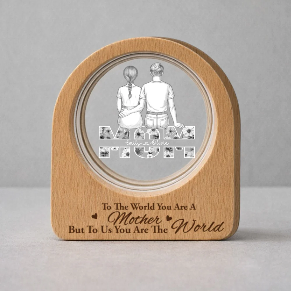 Mommy We Love You - Personalized Custom 3D Crystal Photo Portrait LED - Image 7
