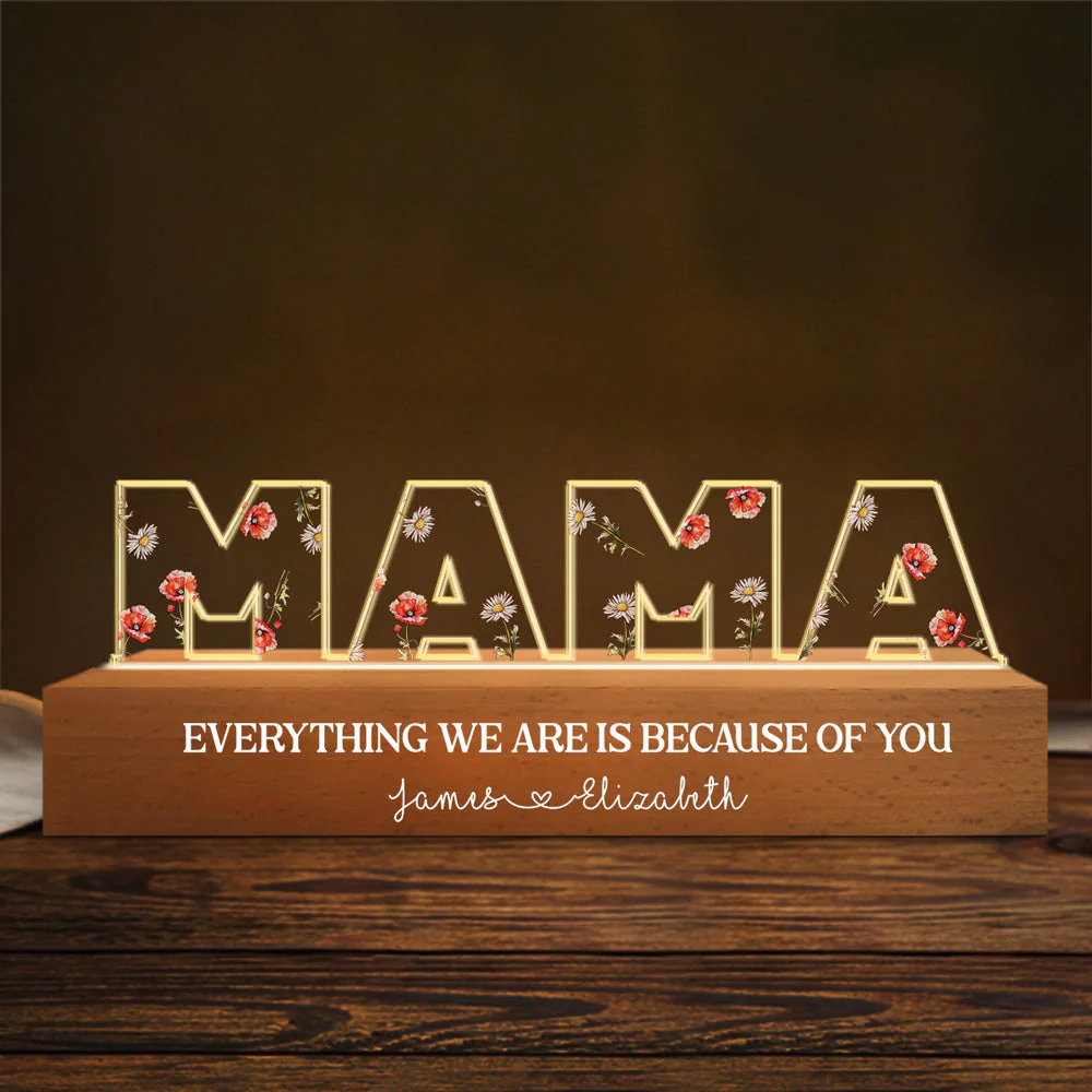 Mommy We Love You - Personalized Custom Acrylic Letters 3D LED Night Light - Image 5