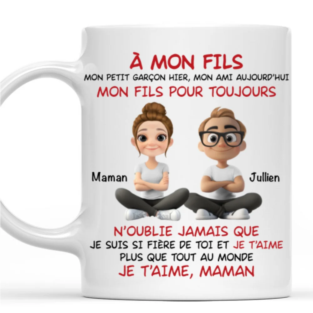 Mon Fils Mon Petit Garçon d'Hier - Mug Personnalisé - Image 6