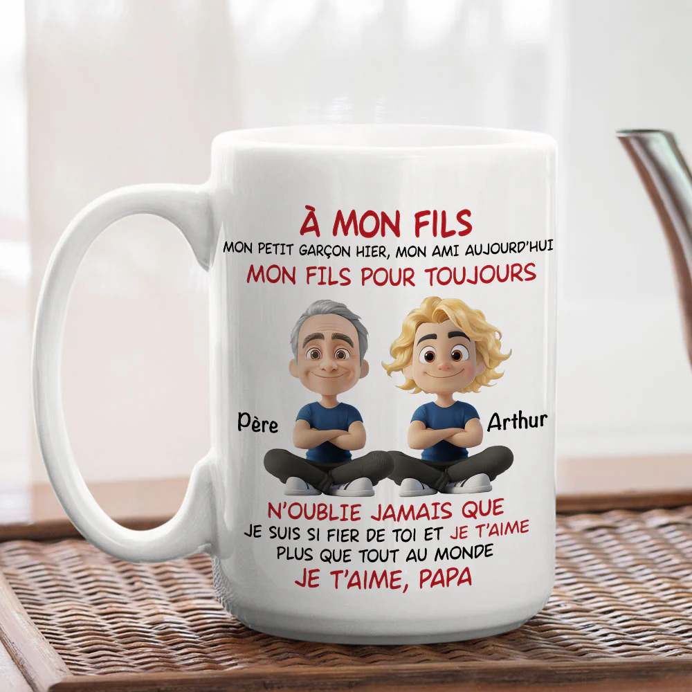 Mon Fils Pour Toujours - Mug Personnalisé - Image 5