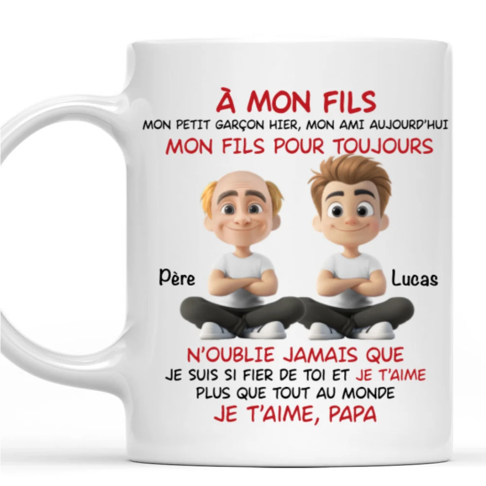 Mon Fils Pour Toujours - Mug Personnalisé - Image 7