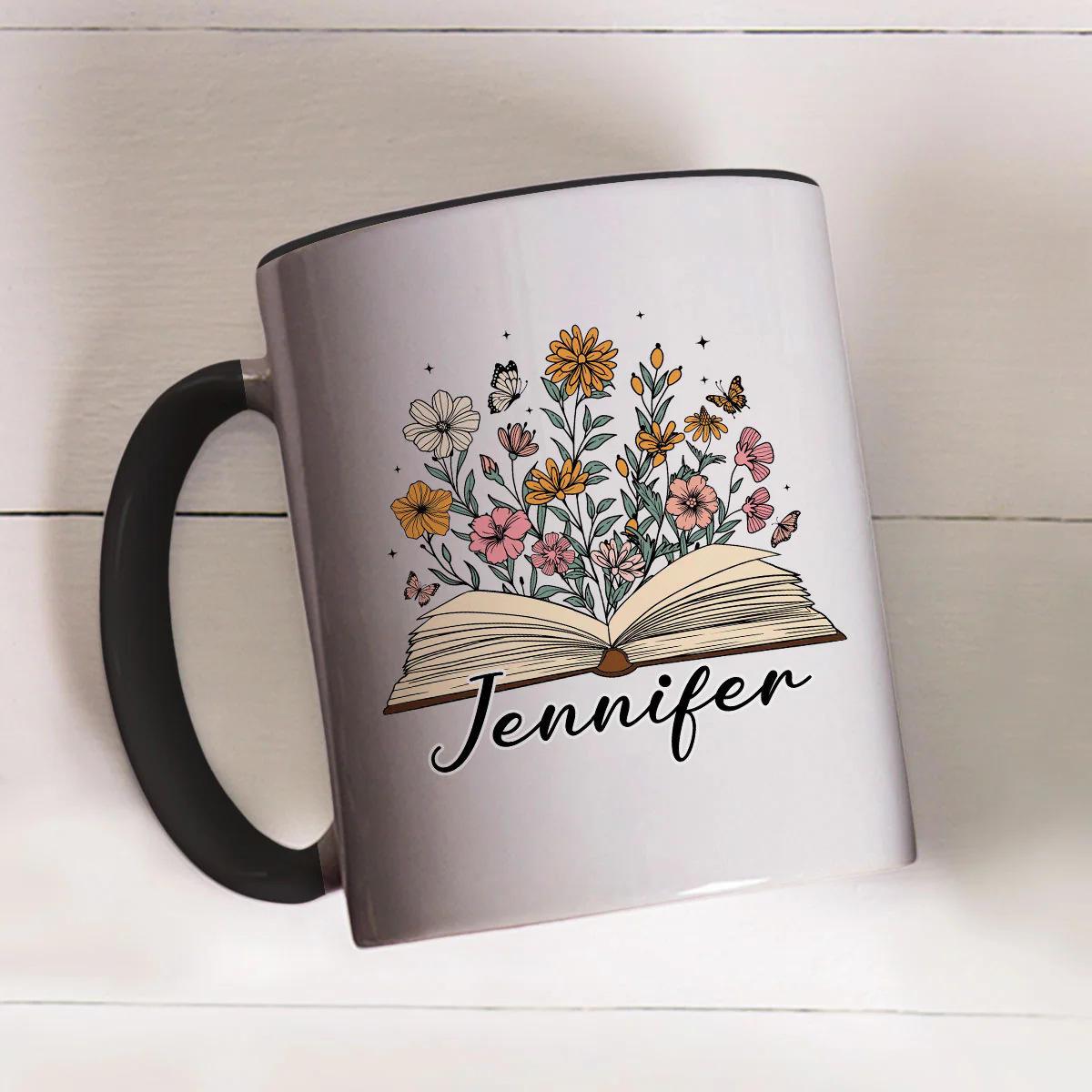 More Books Please - Personalized Custom Accent Mug - Image 4