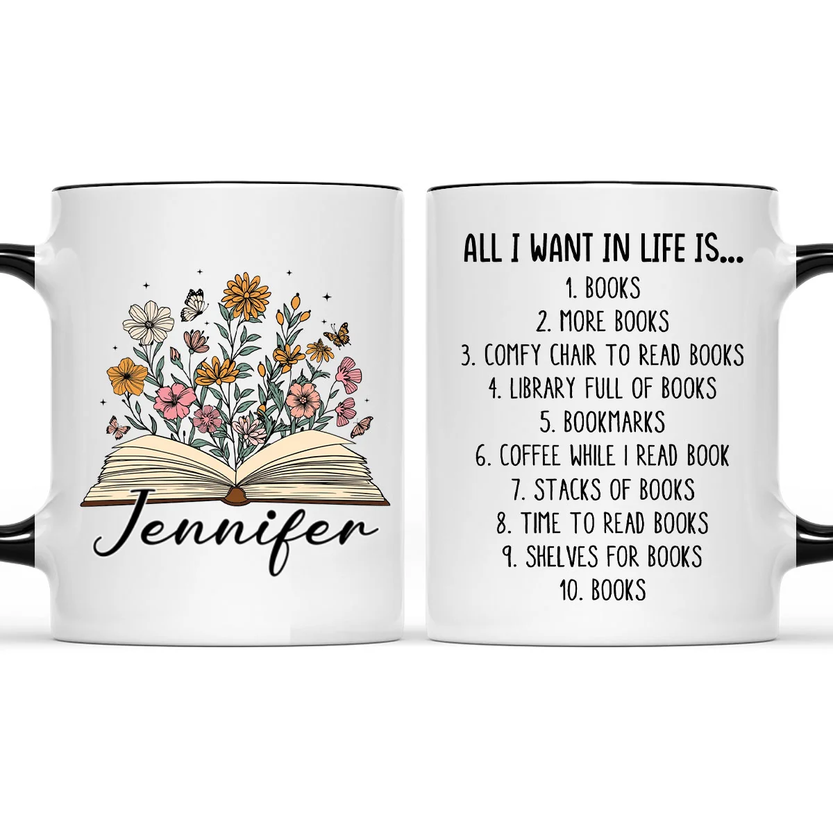 More Books Please - Personalized Custom Accent Mug - Image 6