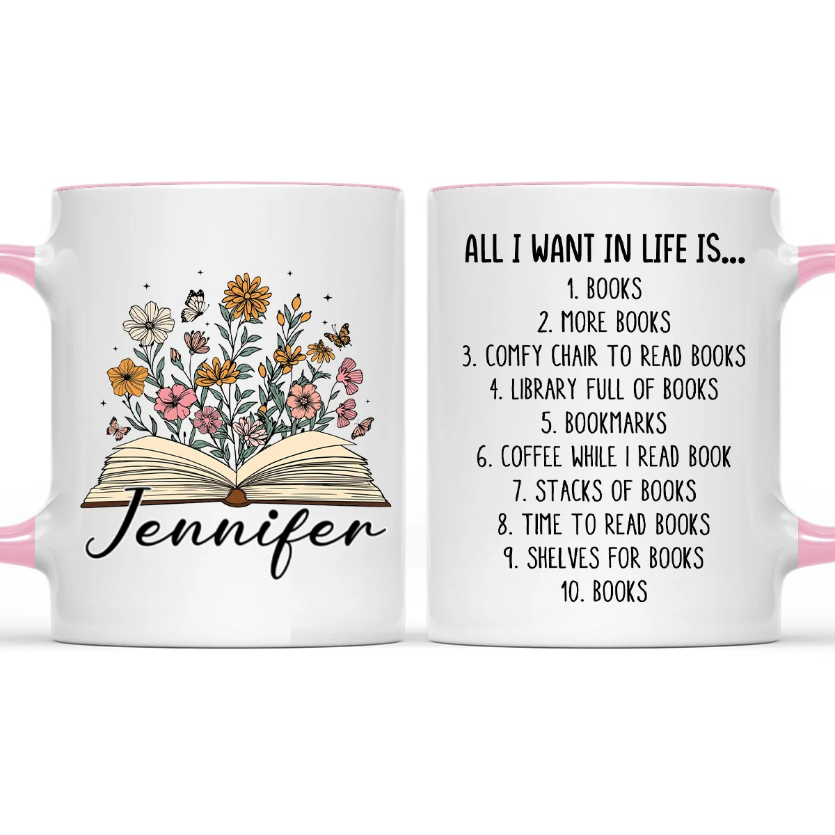 More Books Please - Personalized Custom Accent Mug - Image 8