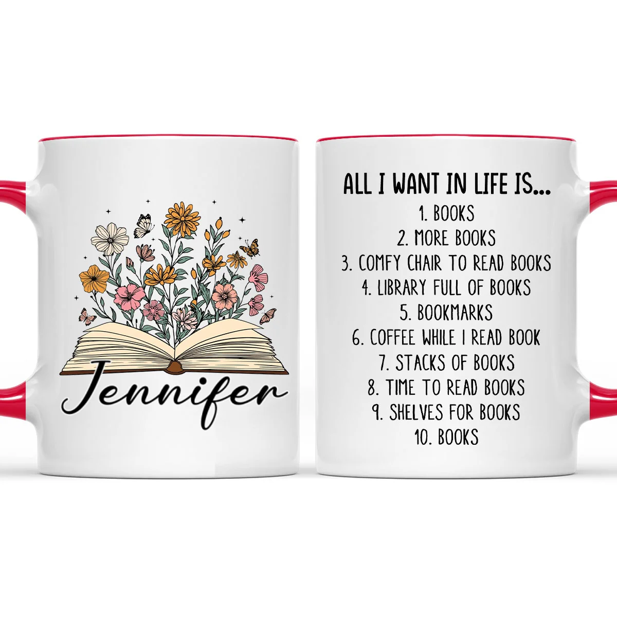 More Books Please - Personalized Custom Accent Mug - Image 9