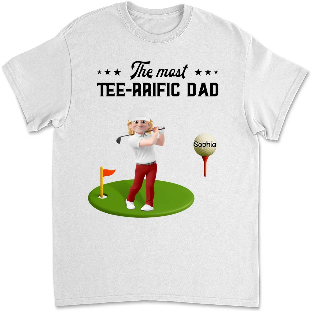 Most Terrific Golf Dad - Personalized Custom Shirt - Image 6