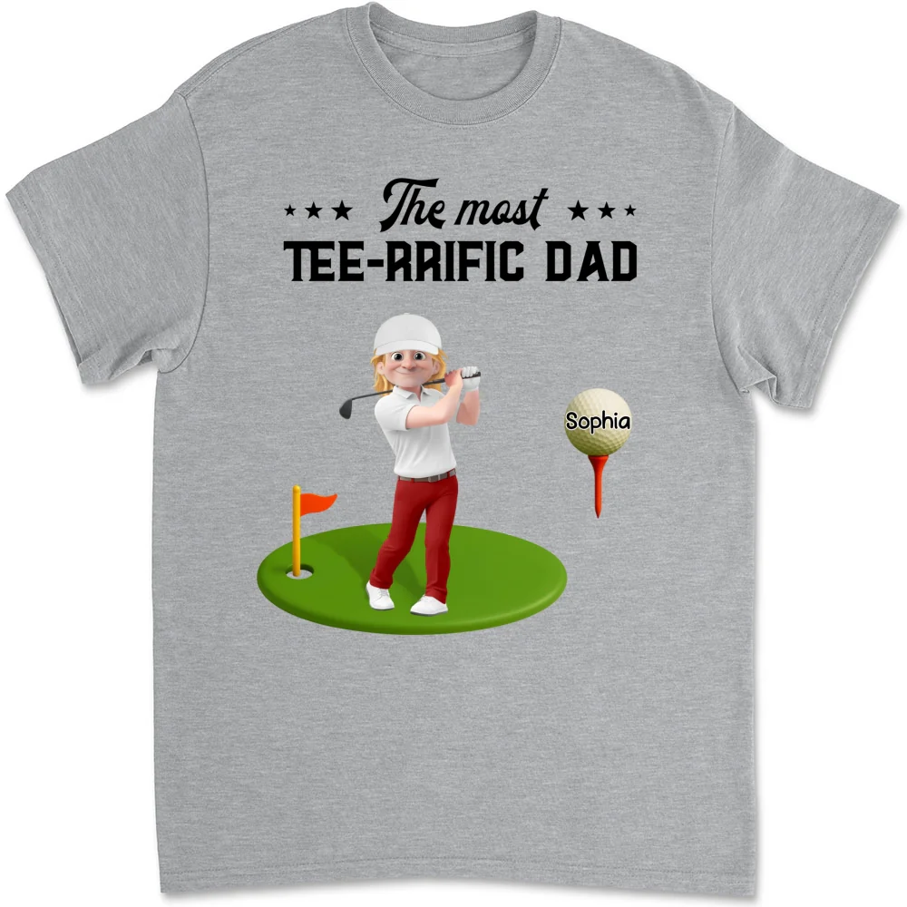 Most Terrific Golf Dad - Personalized Custom Shirt - Image 7