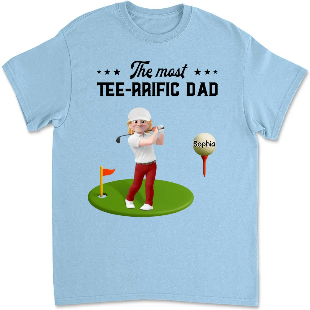 Most Terrific Golf Dad - Personalized Custom Shirt - Image 8